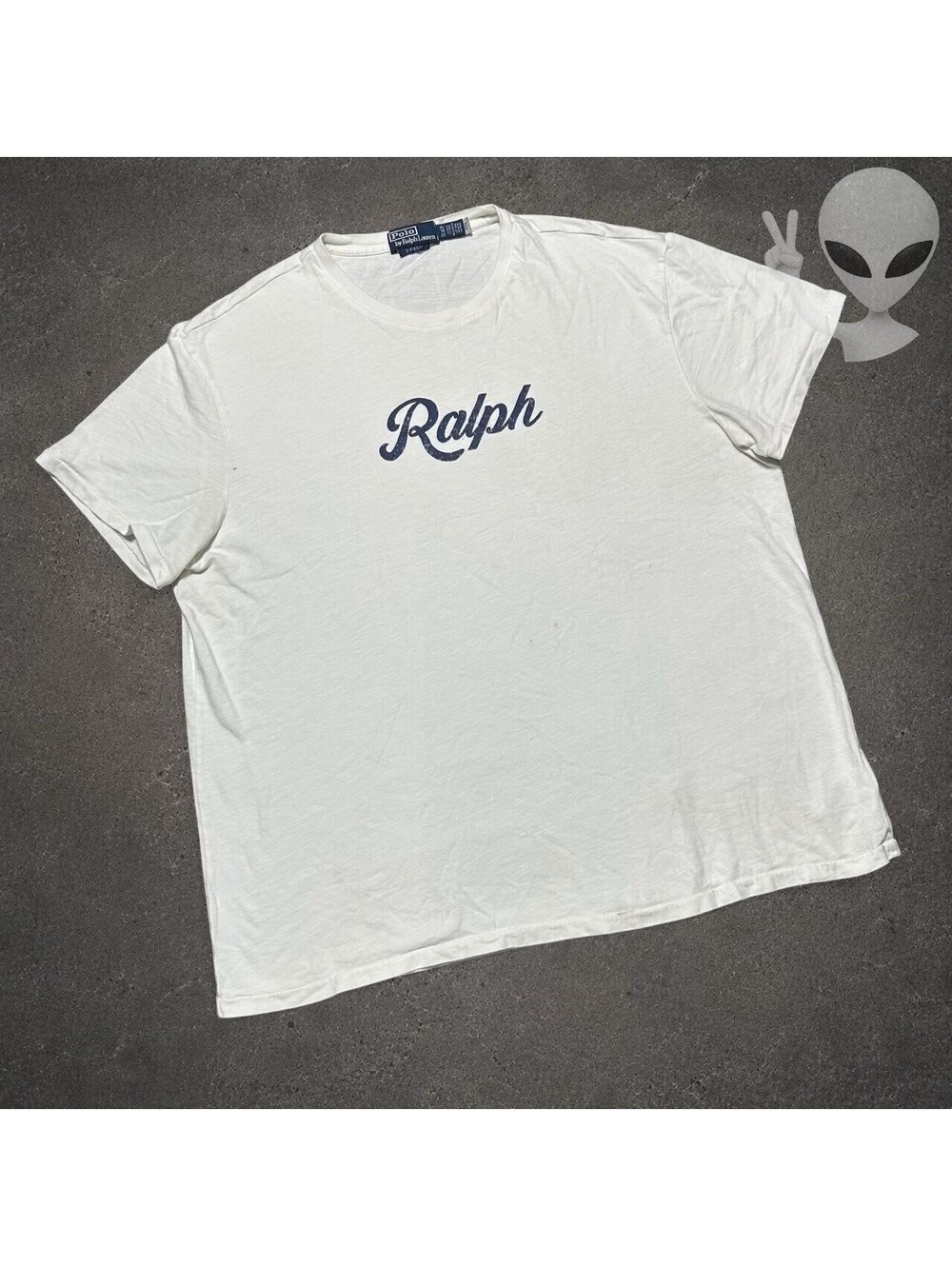 Polo Ralph Lauren Spell Out T-Shirt Mens XL White Classic Fit Cotton Script